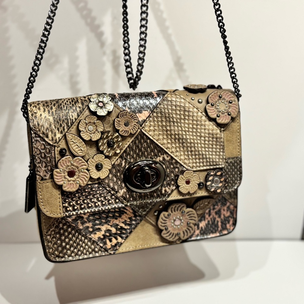 Coach Patchwork Bowery Crossbody Snakeskin 12071 in perfect preowned condition - Picture 10 of 16